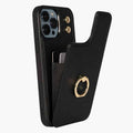 iPhone 13 Pro luksuscover – stødabsorberende læder | elegant magnetisk sort etui