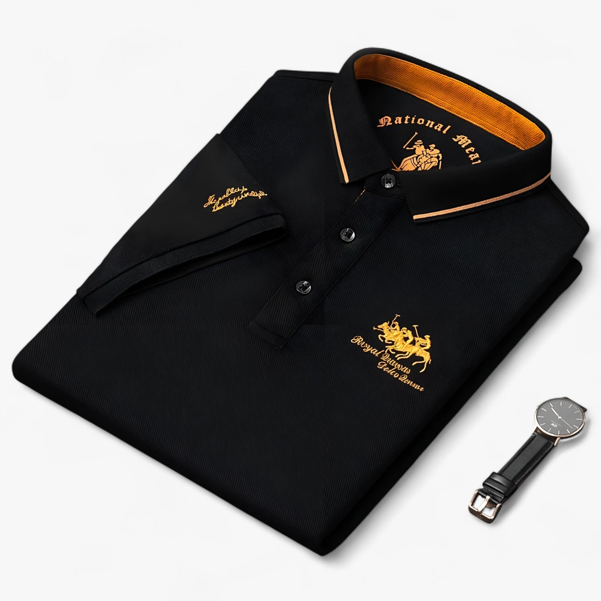 Polo Homme Noir - Respirant Coton Piqué pour Comfort Fit & Durabilité