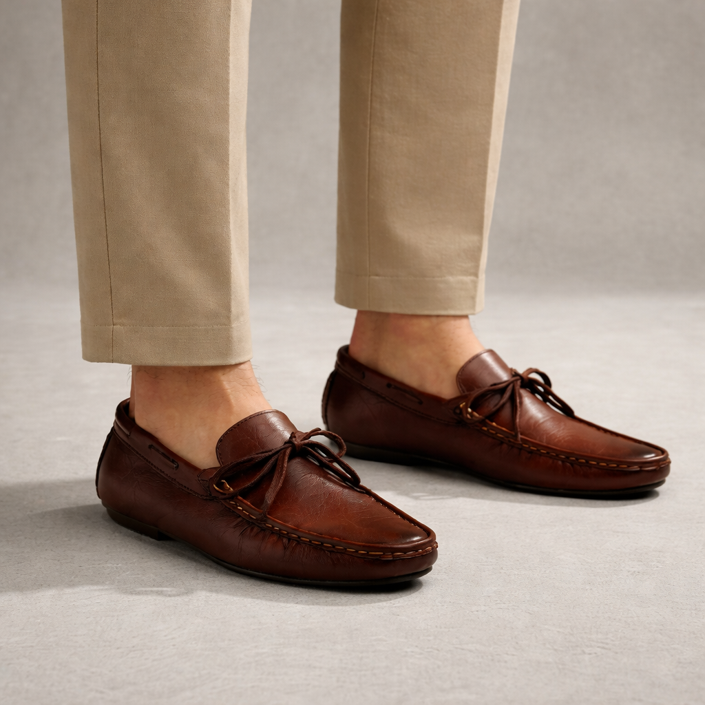 : Mocassins Homme en Cuir Véritable - Confort Durable et Allure Classique dans de Marche Lino