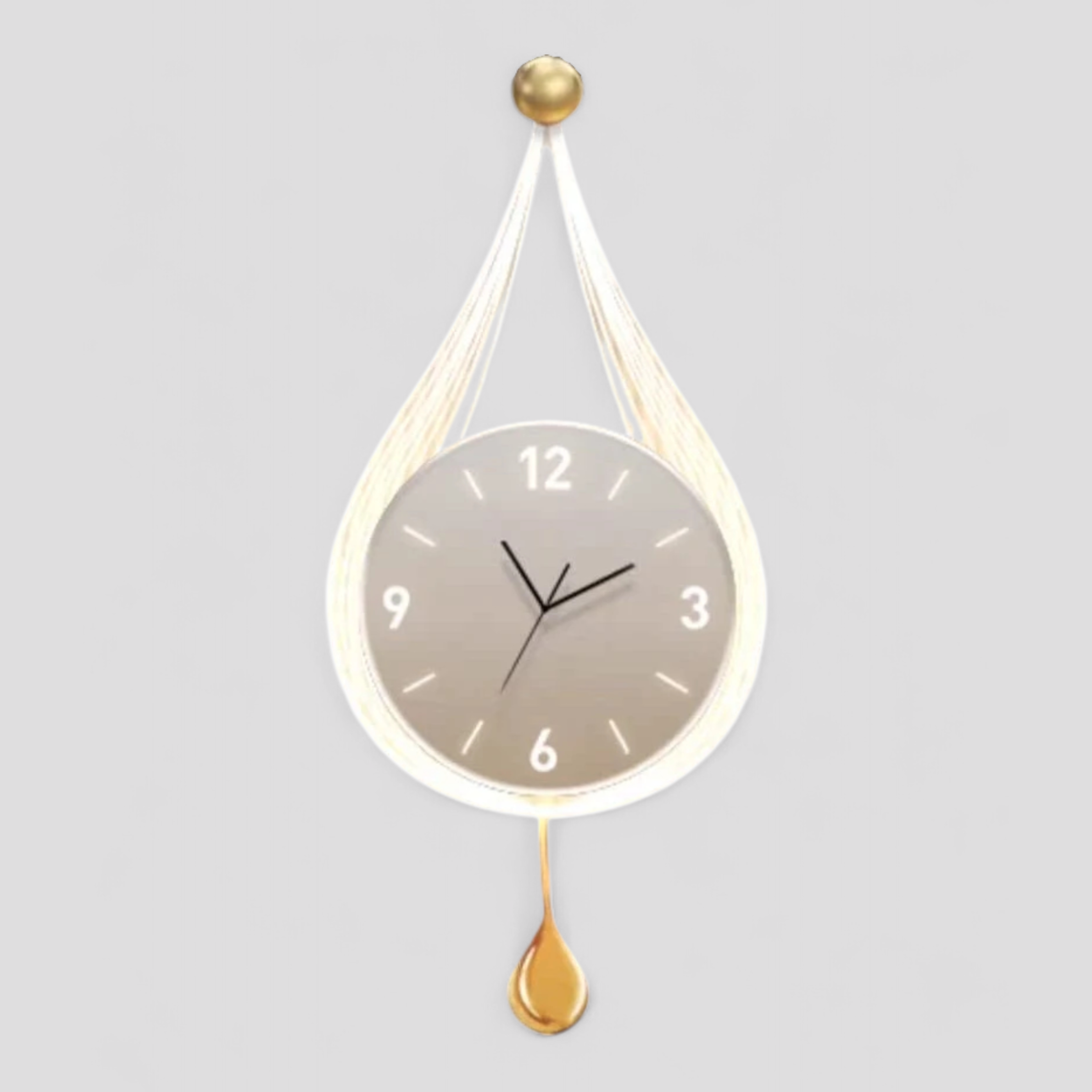 Horloges murales : Horloge Murale Design Moderne pour Salon Verre dans Taupe frais de Marche Lino
