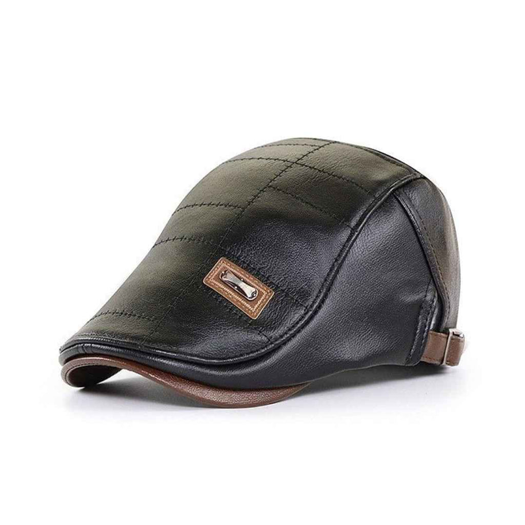 FlatCap™ – Béret en cuir rétro pour hommes, élégant et intemporel (1 acheté, 1 offert)