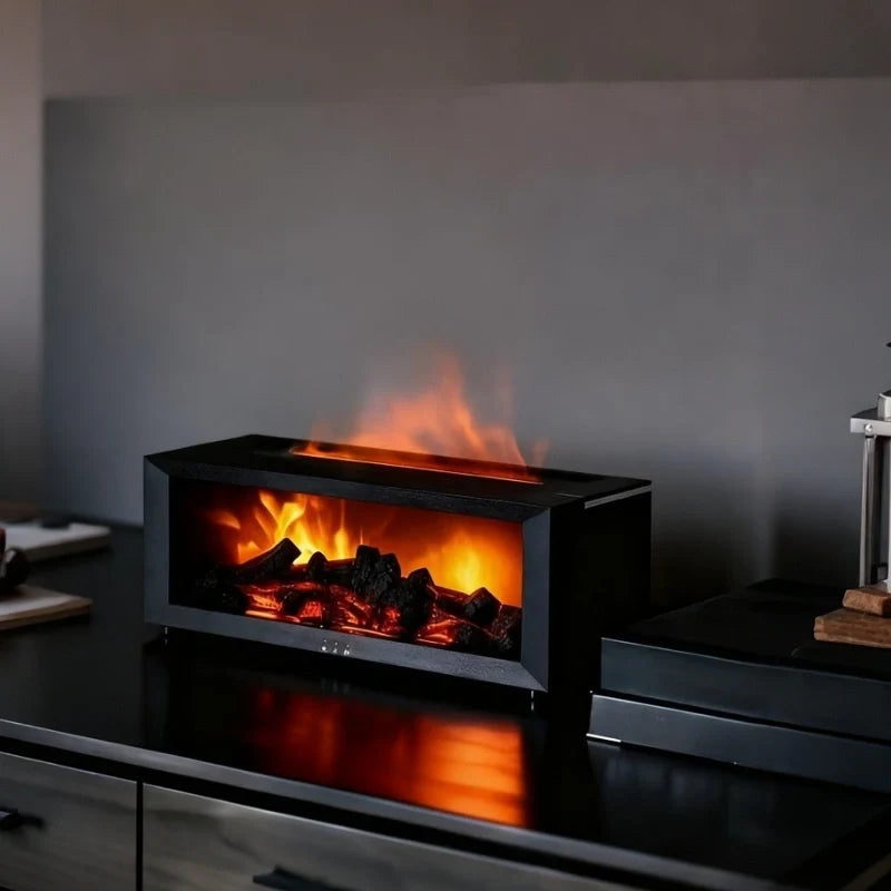 Home Decor : Humidificateur Flamme HearthGlow – Diffuseur Effet Feu Chaleureux dans de Marche Lino