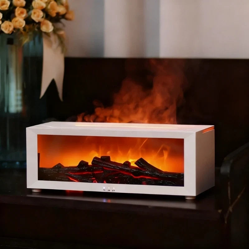 Home Decor : Humidificateur Flamme HearthGlow – Diffuseur Effet Feu Chaleureux dans de Marche Lino