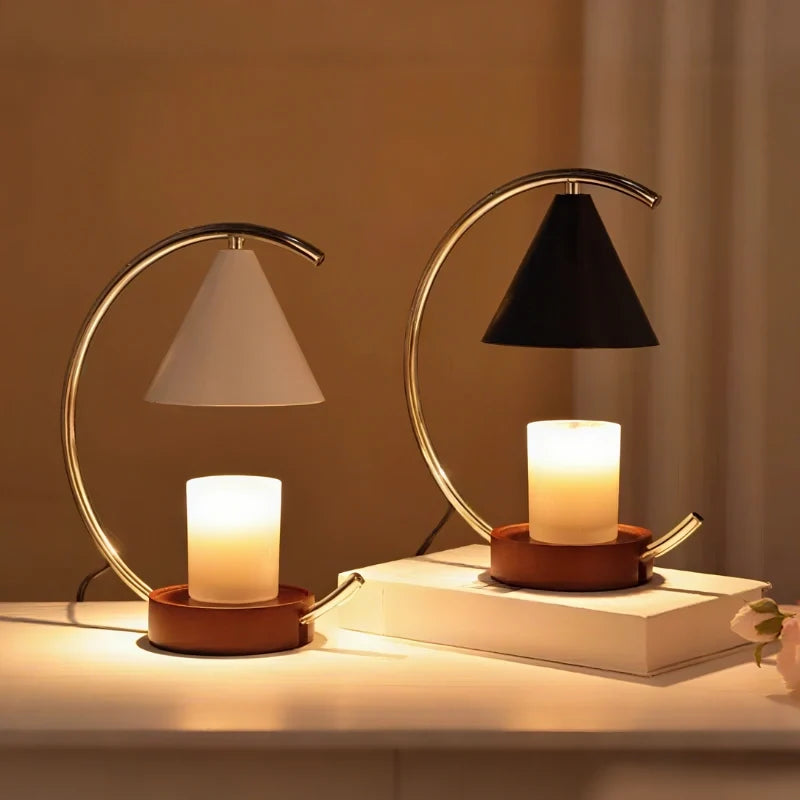 Home Decor : Chauffe-Cire Moonveil – Élégant Réchauffeur de Bougies et Cire dans de Marche Lino