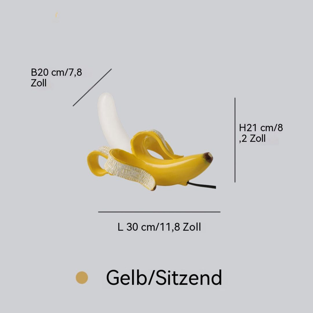: Lampe de Table Banane Art Déco dans Assis Jaune de Marche Lino