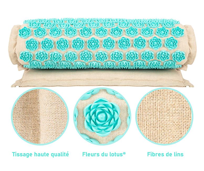Tapis d'Acupression & Oreiller - 5500 Points de Pression