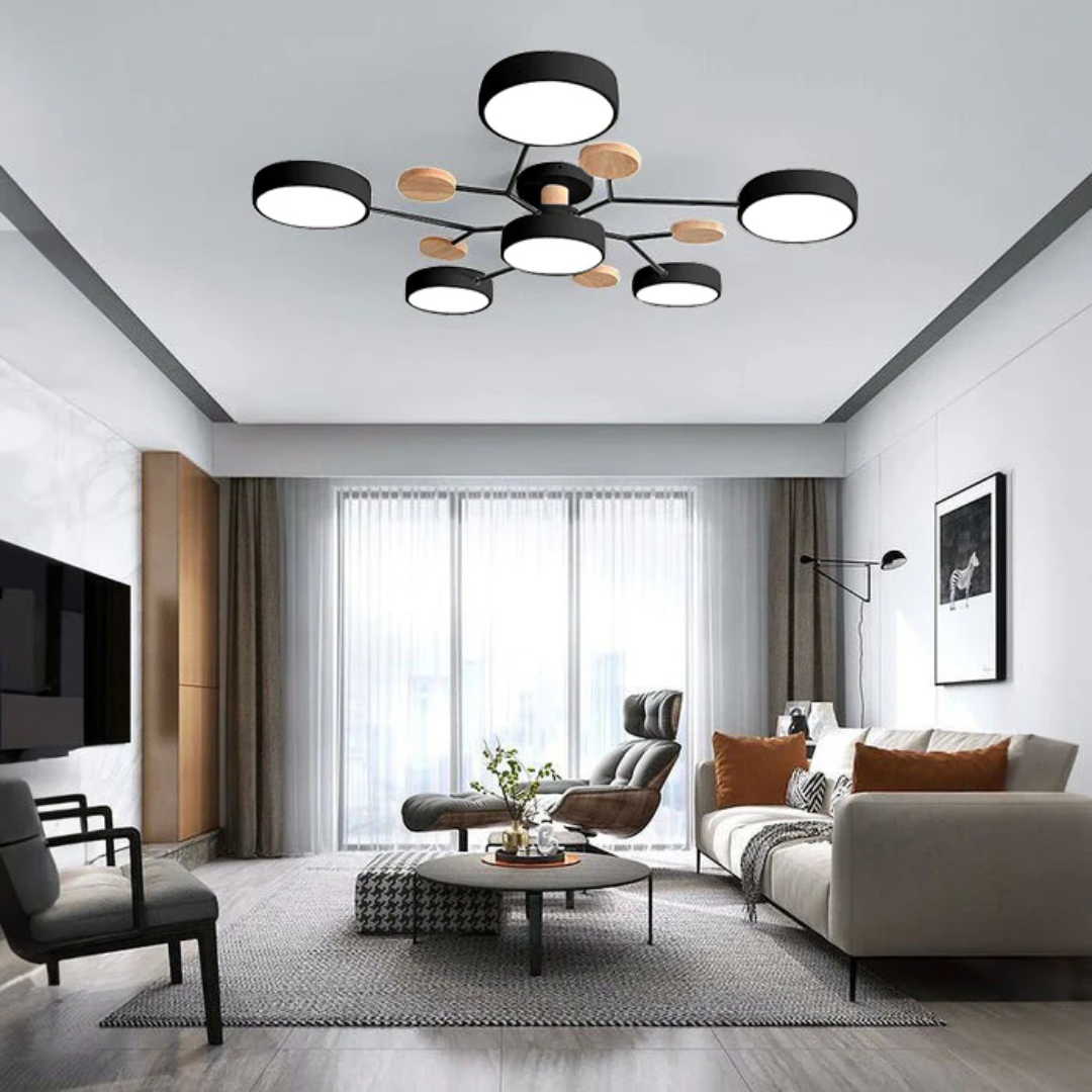 Ceiling Light : Plafonnier LED Rond Moderne dans de Marche Lino