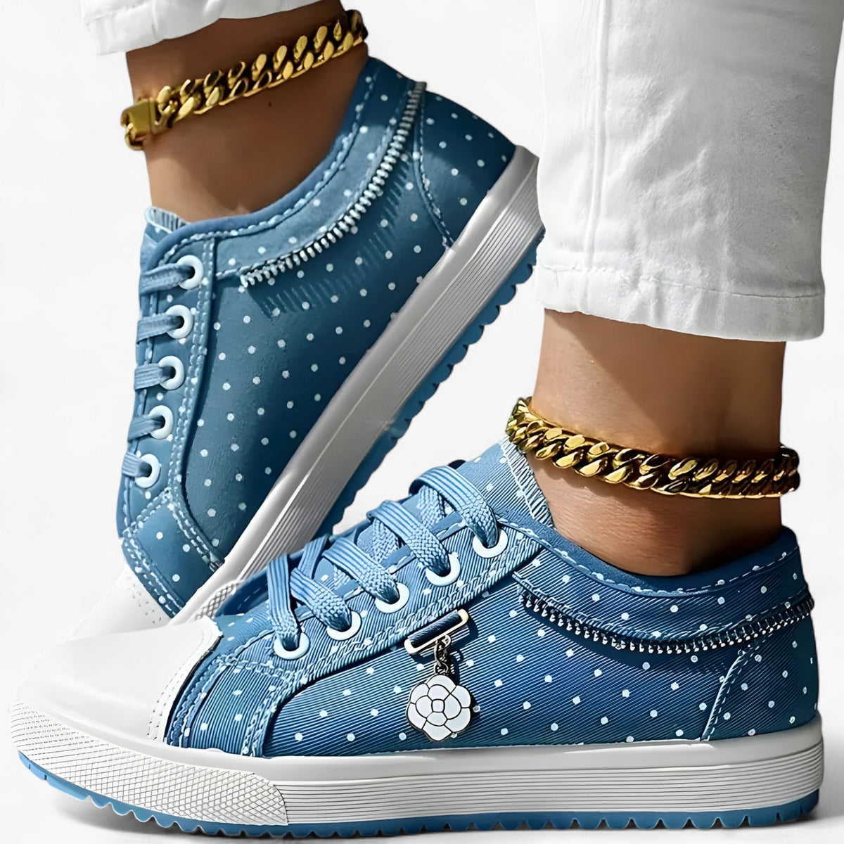 shoes : Carla | Baskets Orthopédiques Confortables dans Bleu ciel (Presque épuisé) de Concept Odense