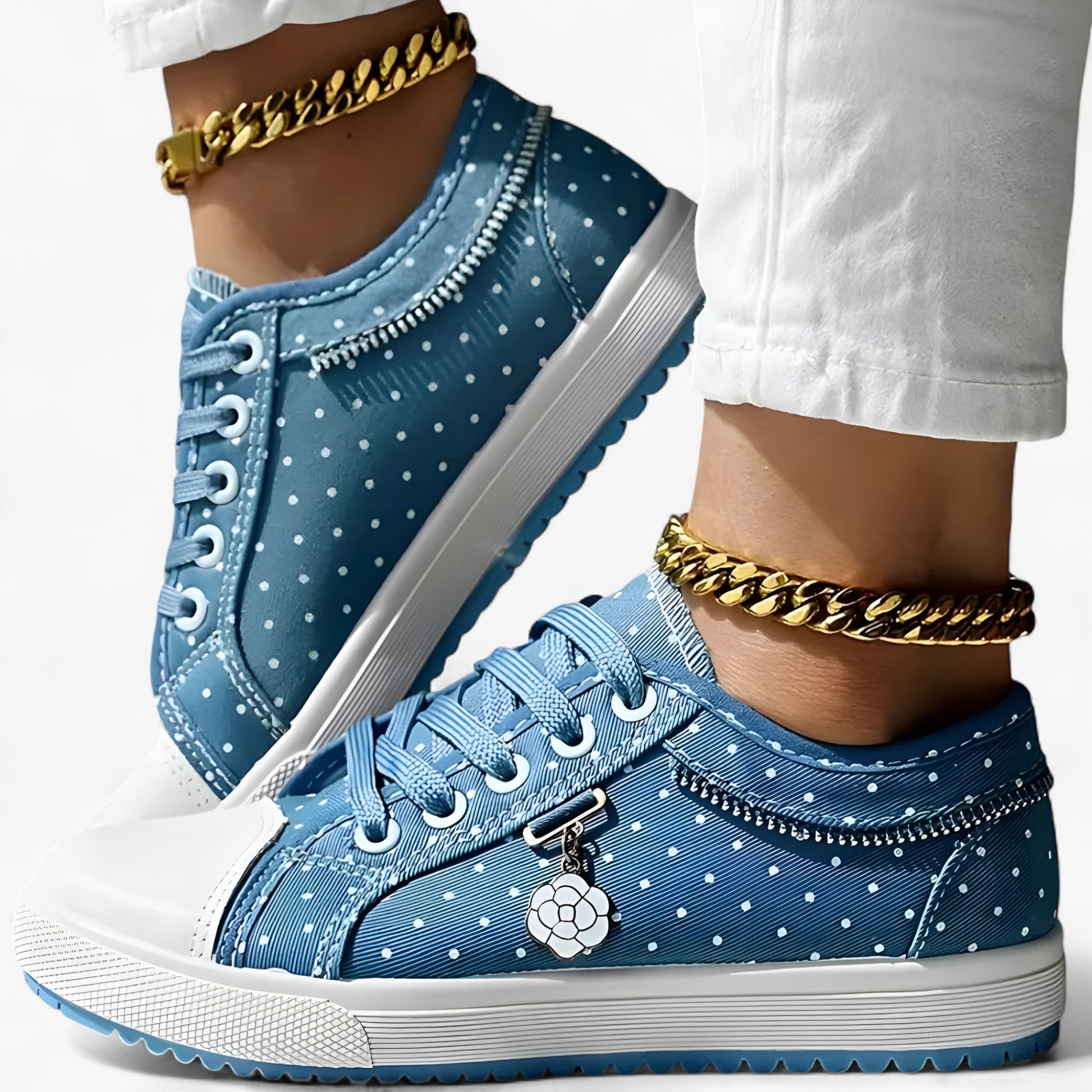 Carla | Komfortable Ortopædiske Sneakers - Himmelsblå (Næsten udsolgt) - shoes - {{ product_tags }