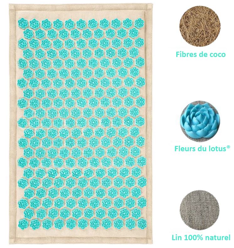 Tapis d'Acupression & Oreiller - 5500 Points de Pression