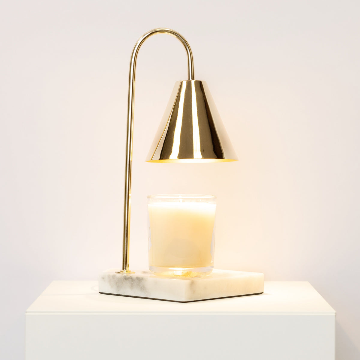 : Lampe Chauffe-Bougie en Marbre dans de Marche Lino