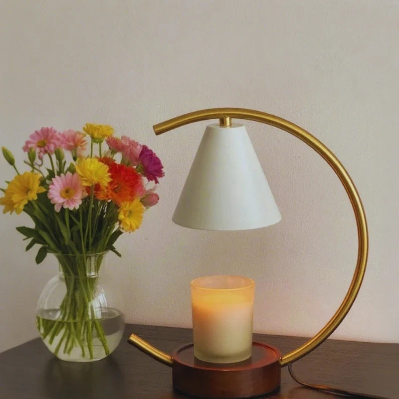 Home Decor : Chauffe-Cire Moonveil – Élégant Réchauffeur de Bougies et Cire dans de Marche Lino