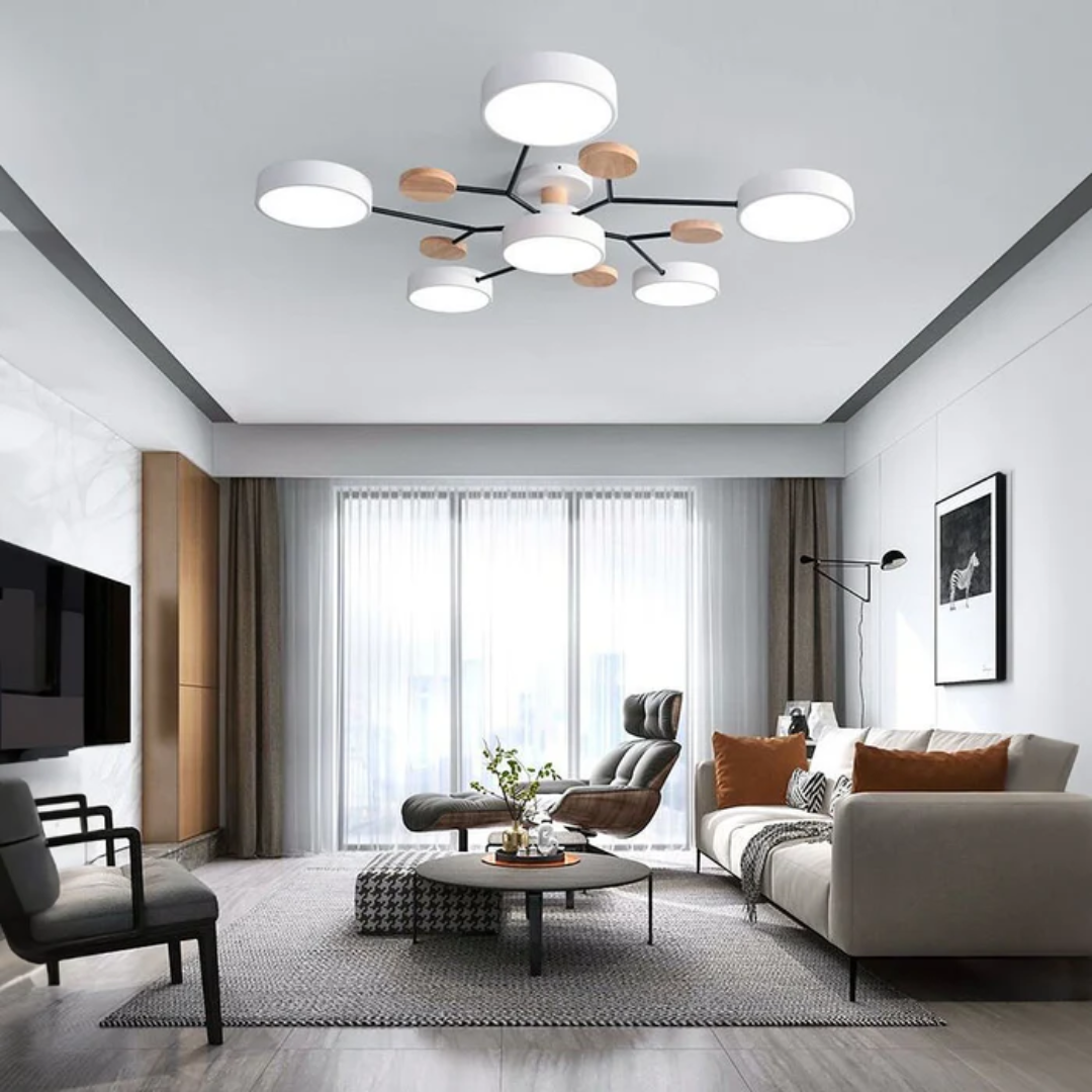 Ceiling Light : Plafonnier LED Rond Moderne dans de Marche Lino