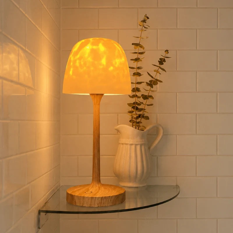 Home Decor : Lampe Aurore Boréale – Lampe de Table Ambiance 2-en-1 & Projecteur dans de Marche Lino