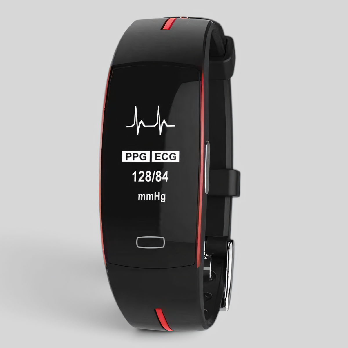 CRY : Moniteur de tension artérielle et de fréquence cardiaque, silicone noir, avec dans Noir Rouge de Jeecey.nl