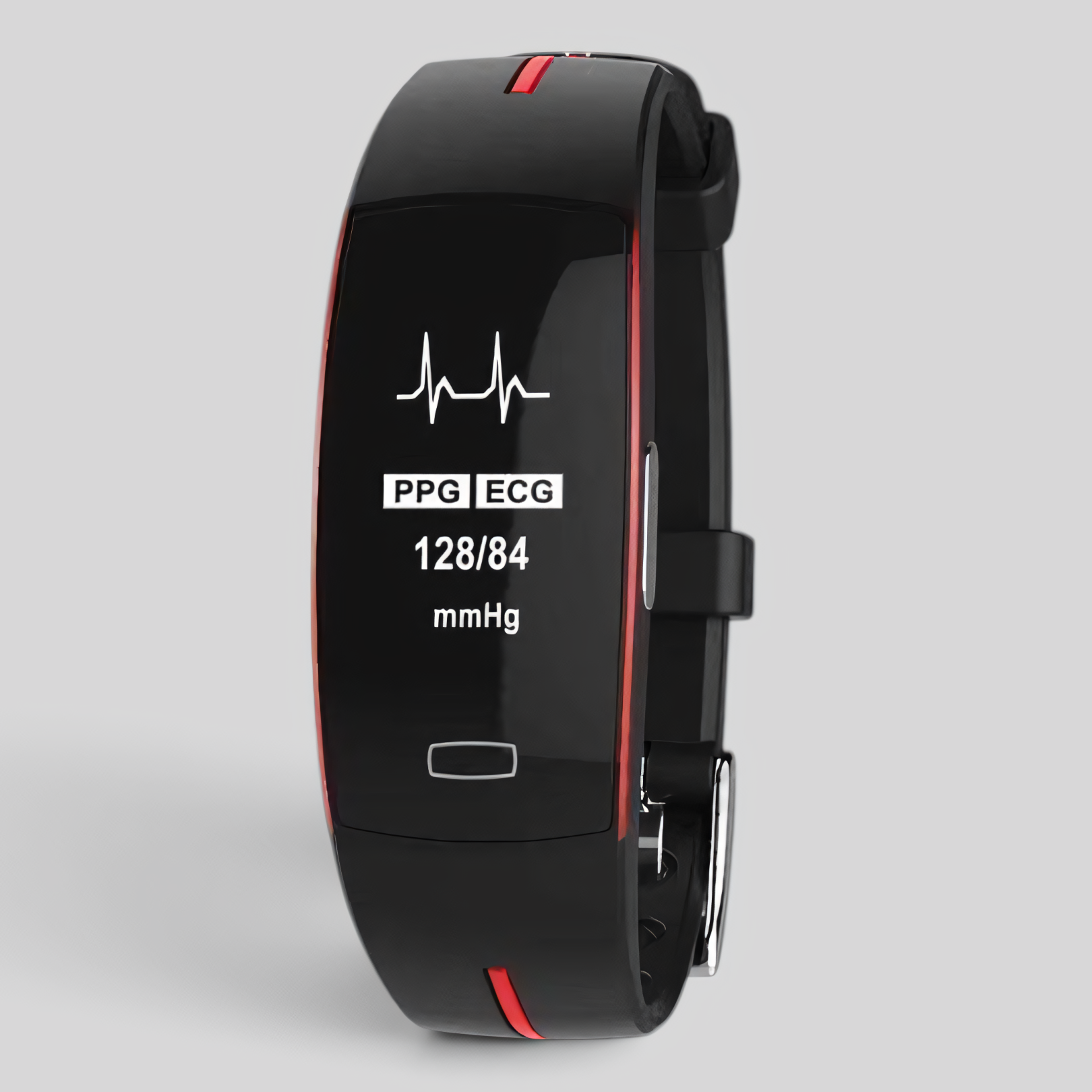 CRY : Moniteur de tension artérielle et de fréquence cardiaque, silicone noir, avec dans Noir Rouge de Jeecey.nl