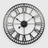 wall clock : Horloge Murale Vintage Métal Design Rétro dans Noir de Marche Lino