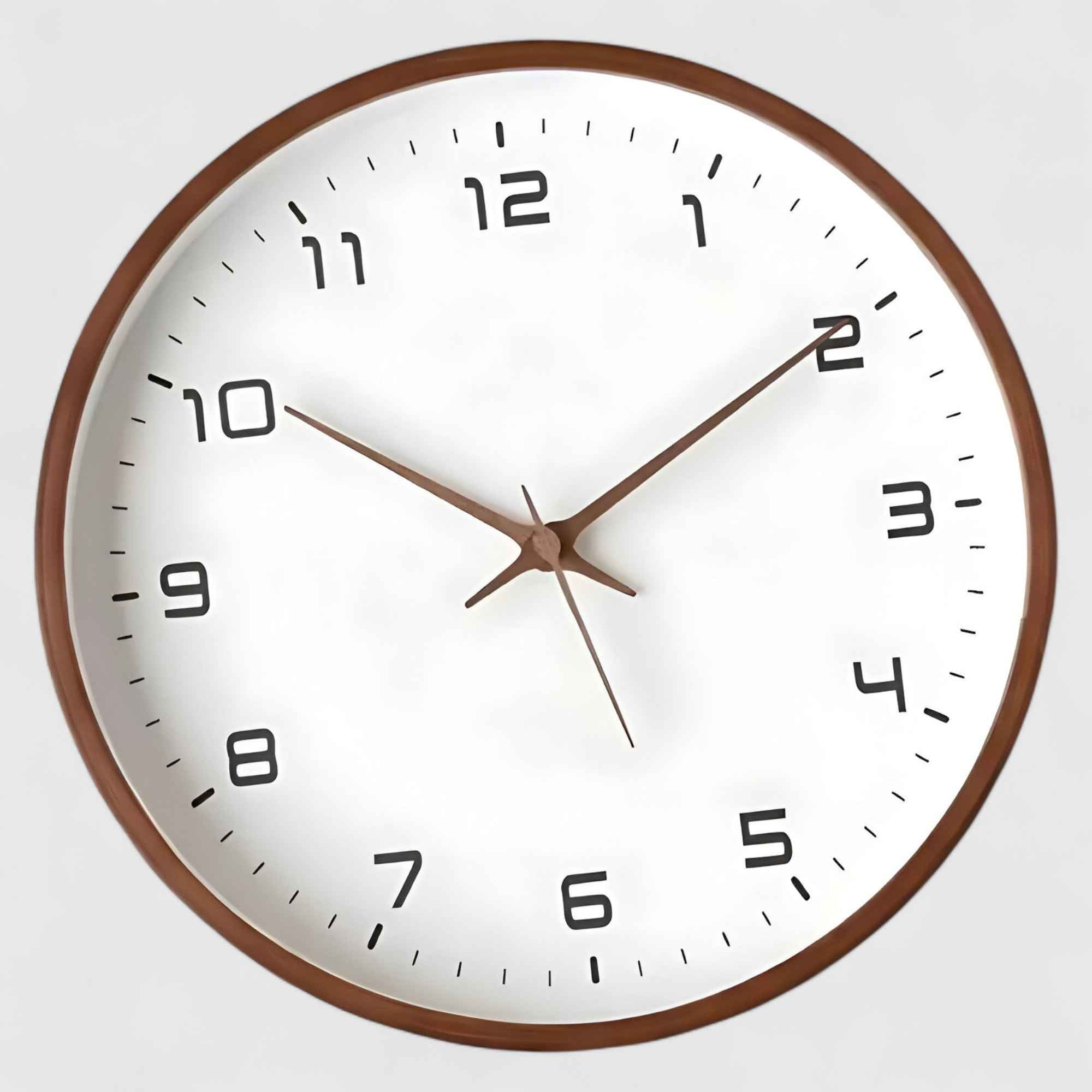Horloges murales : Horloge Murale Design Bois Accessoires De Maison dans Noyer de Marche Lino