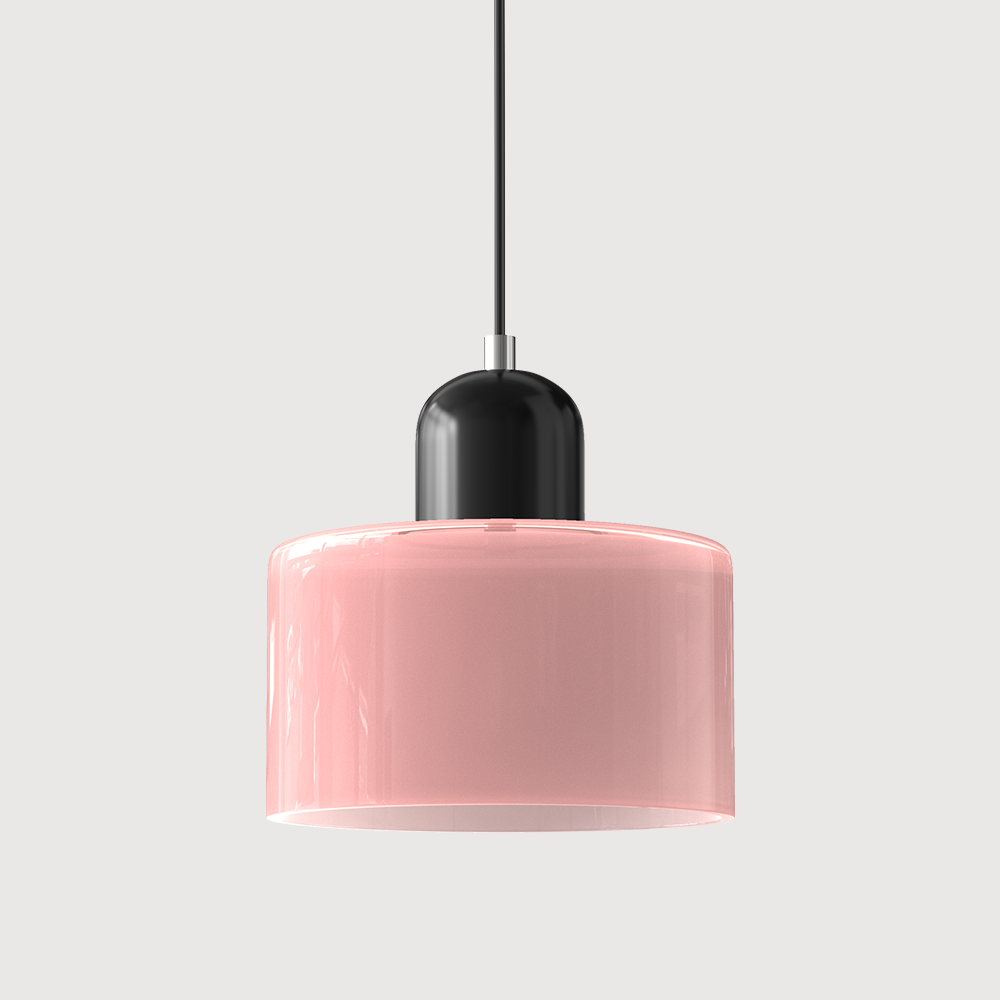Lighting : Suspension Bauhaus en Verre Coloré – Pièce Rétro Audacieuse dans de Marche Lino