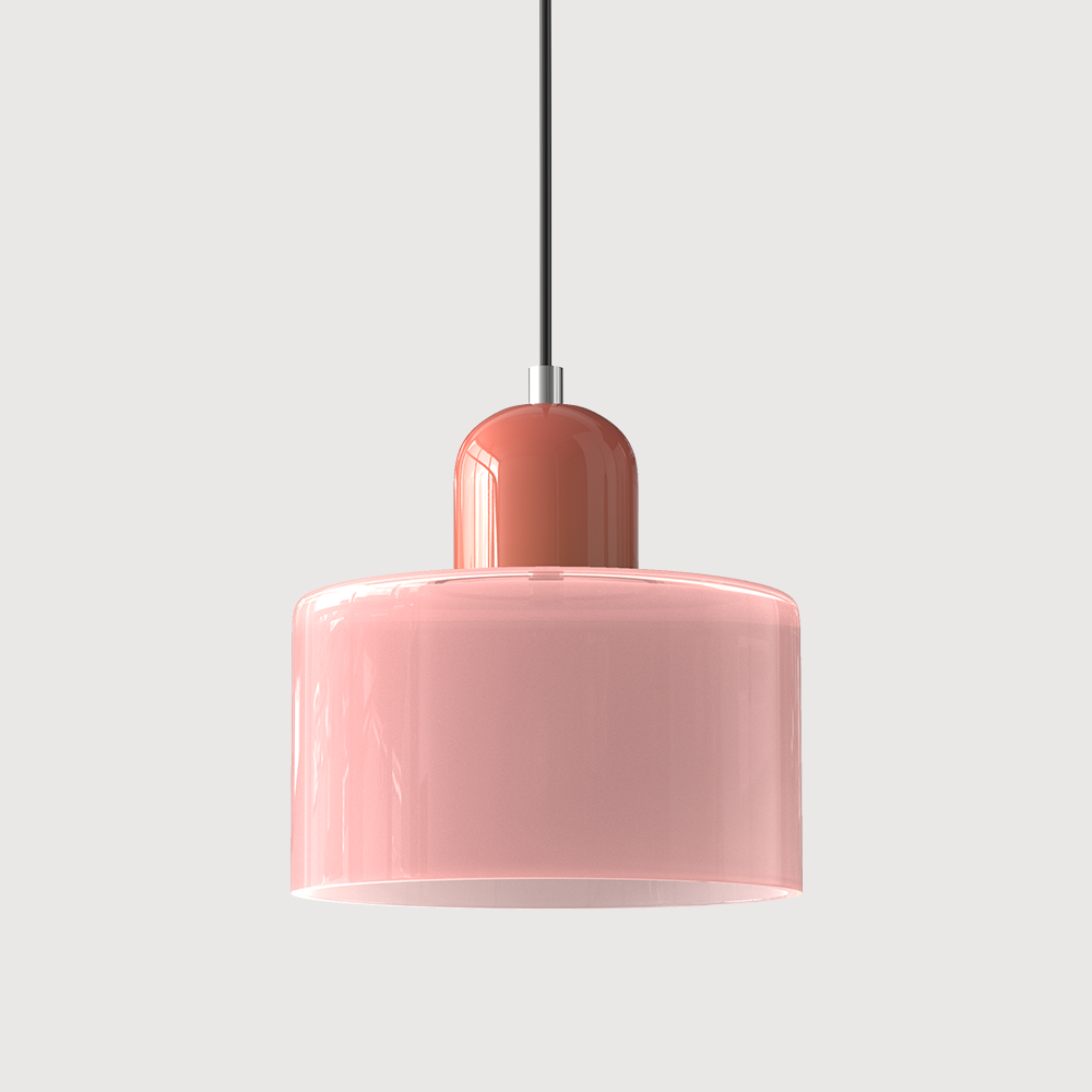 Lighting : Suspension Bauhaus en Verre Coloré – Pièce Rétro Audacieuse dans de Marche Lino