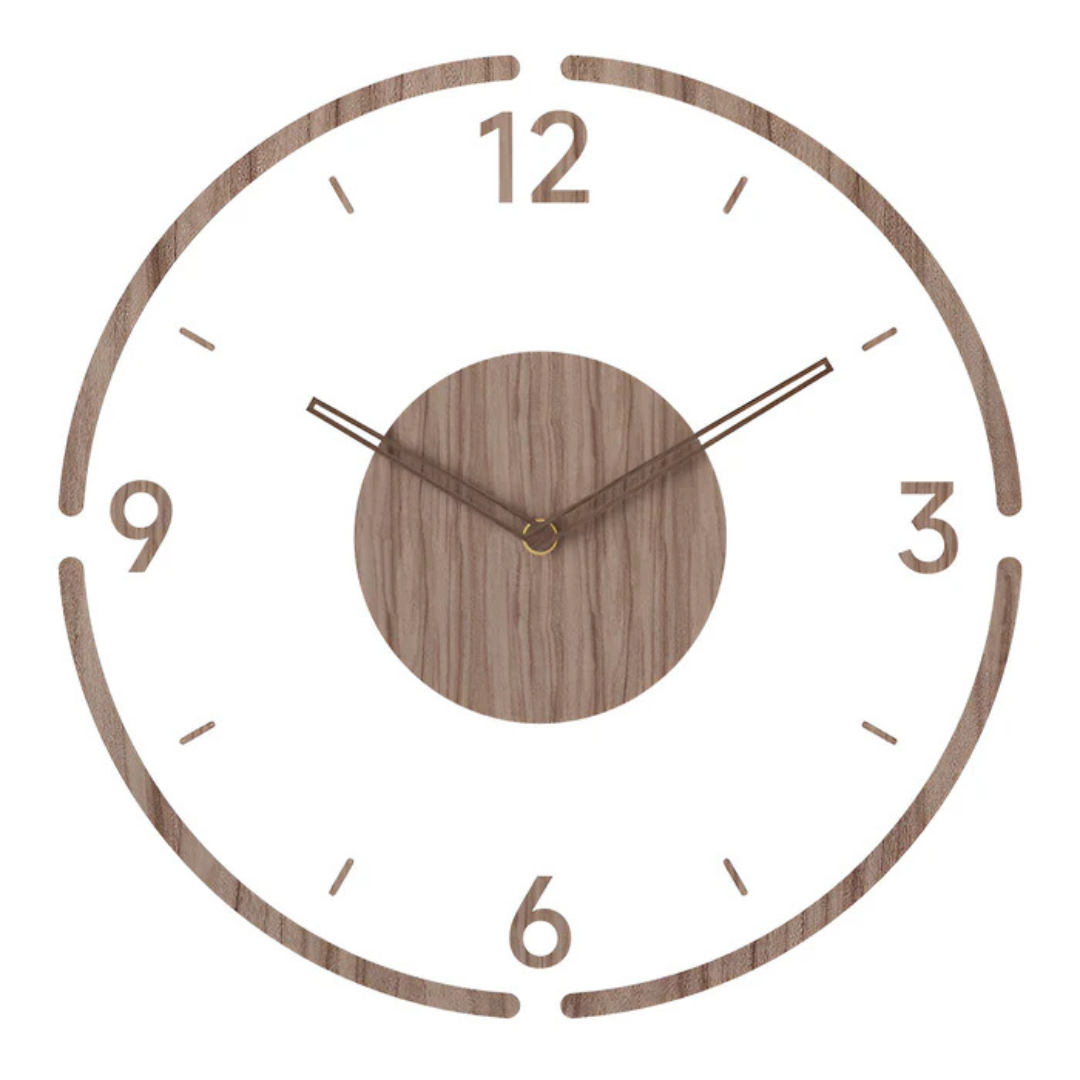 Wall Clock : Horloge Murale Moderne 30cm – Acrylique & Bois, Mécanisme Silencieux dans de Marche Lino