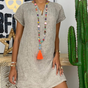 Livena | Robe en coton et lin pour femmes