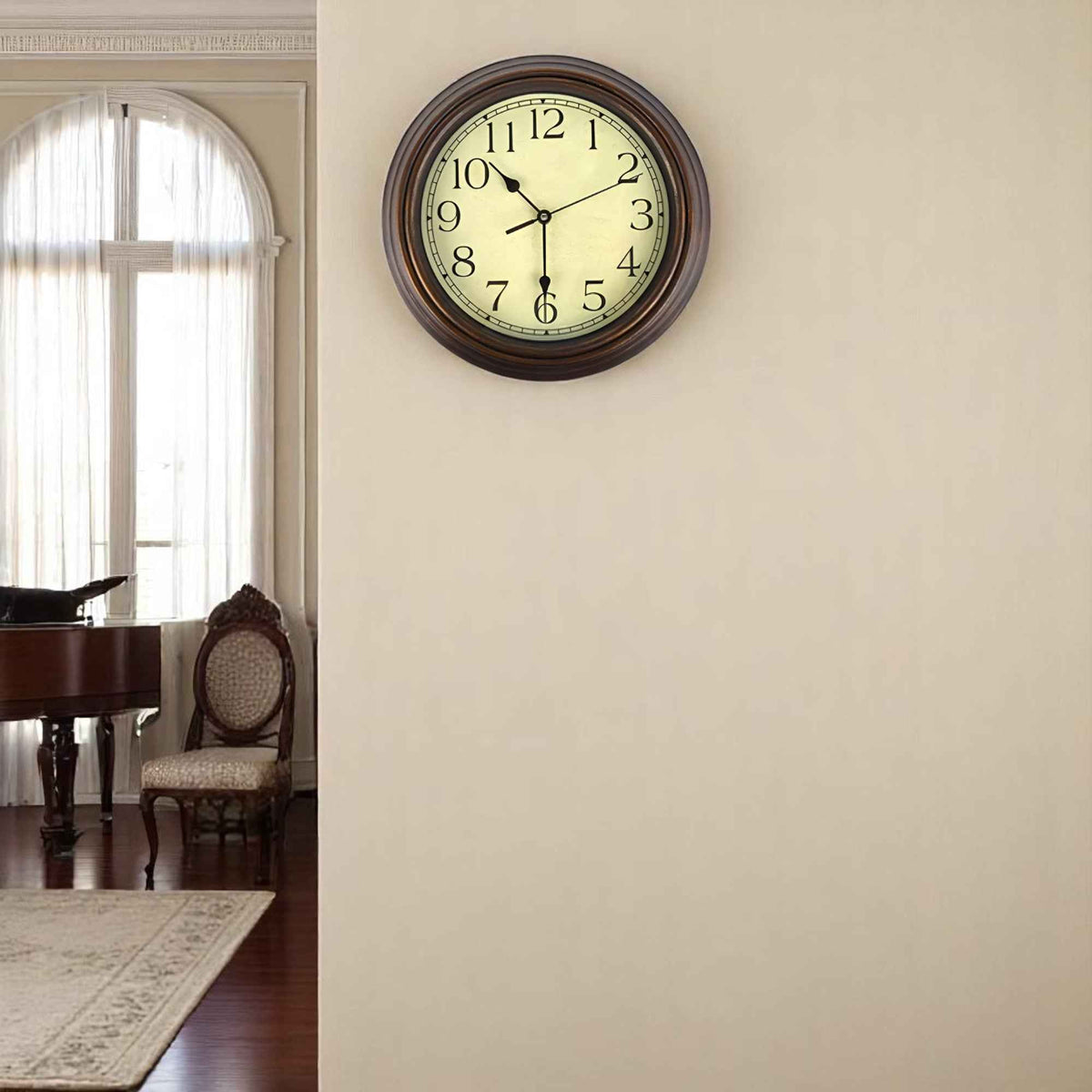 Horloges murales : Horloge Murale Rétro Bois Accessoires De Maison dans de Marche Lino