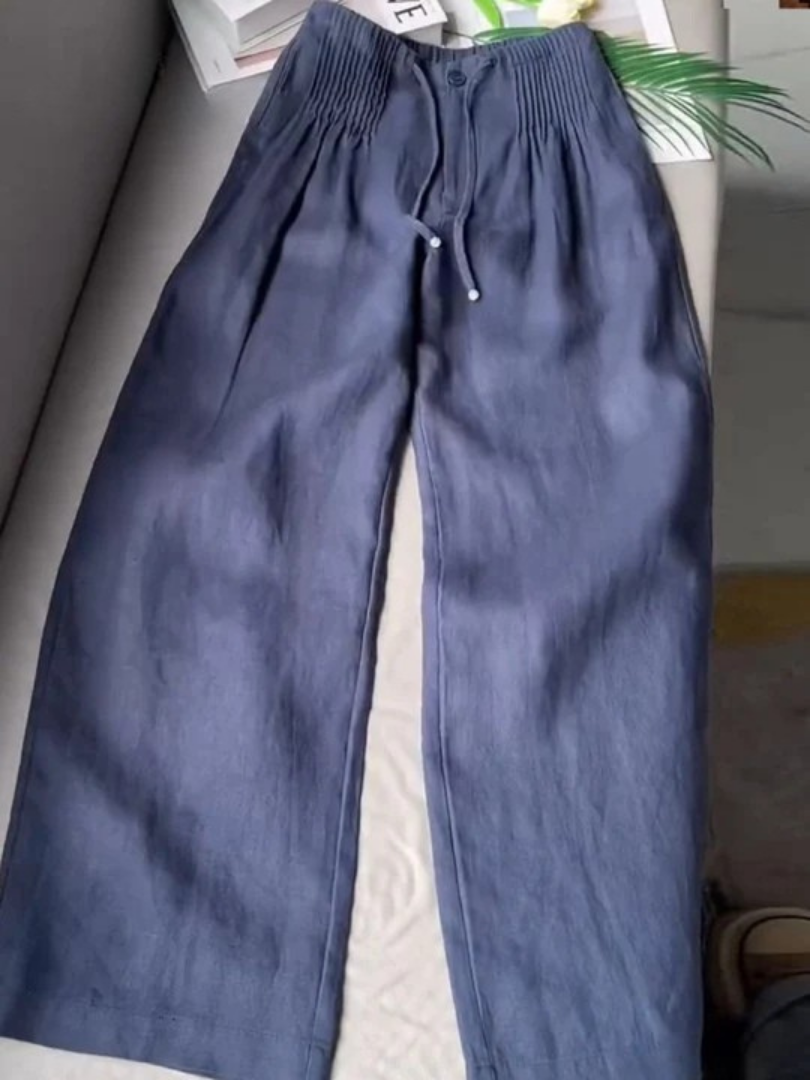 Pantalon Large Coupe Décontractée et Sans Effort