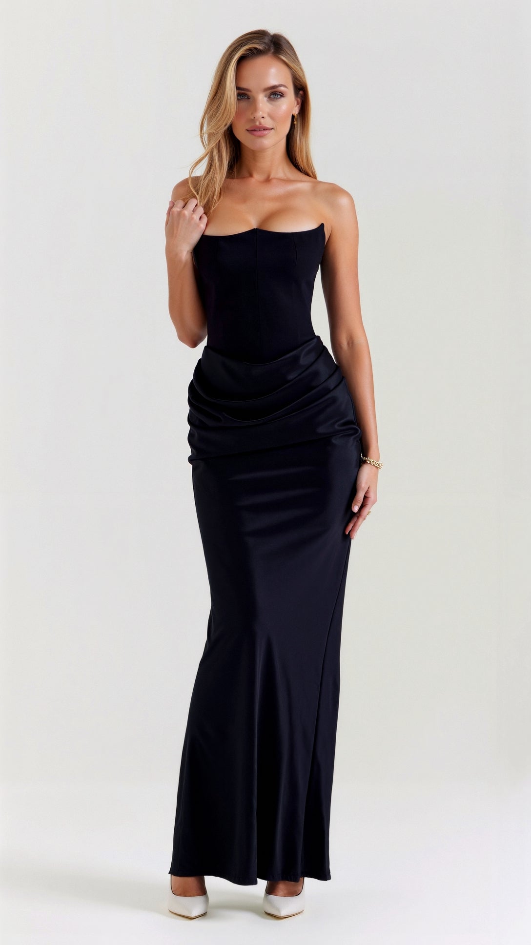Robe Longue Fourreau Femme - Robe Élégante Invitée Mariage