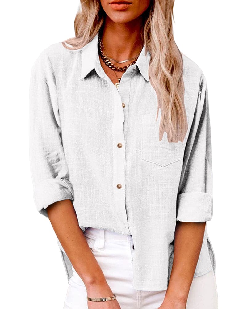 Chemise Femme Coupe Décontractée - Blouse Casual Ample