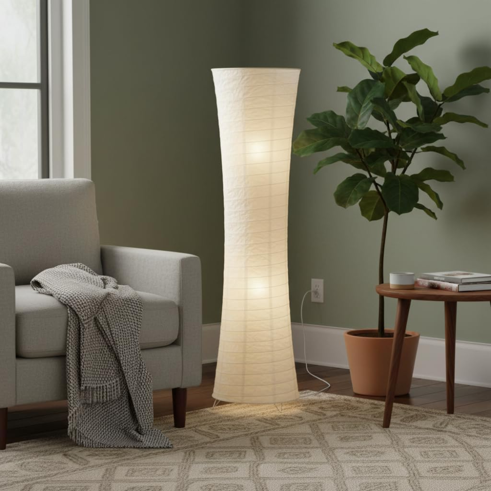 Lighting : Lampadaire LED Sculptural – Ambiance Chaleureuse pour Salon dans de Marche Lino