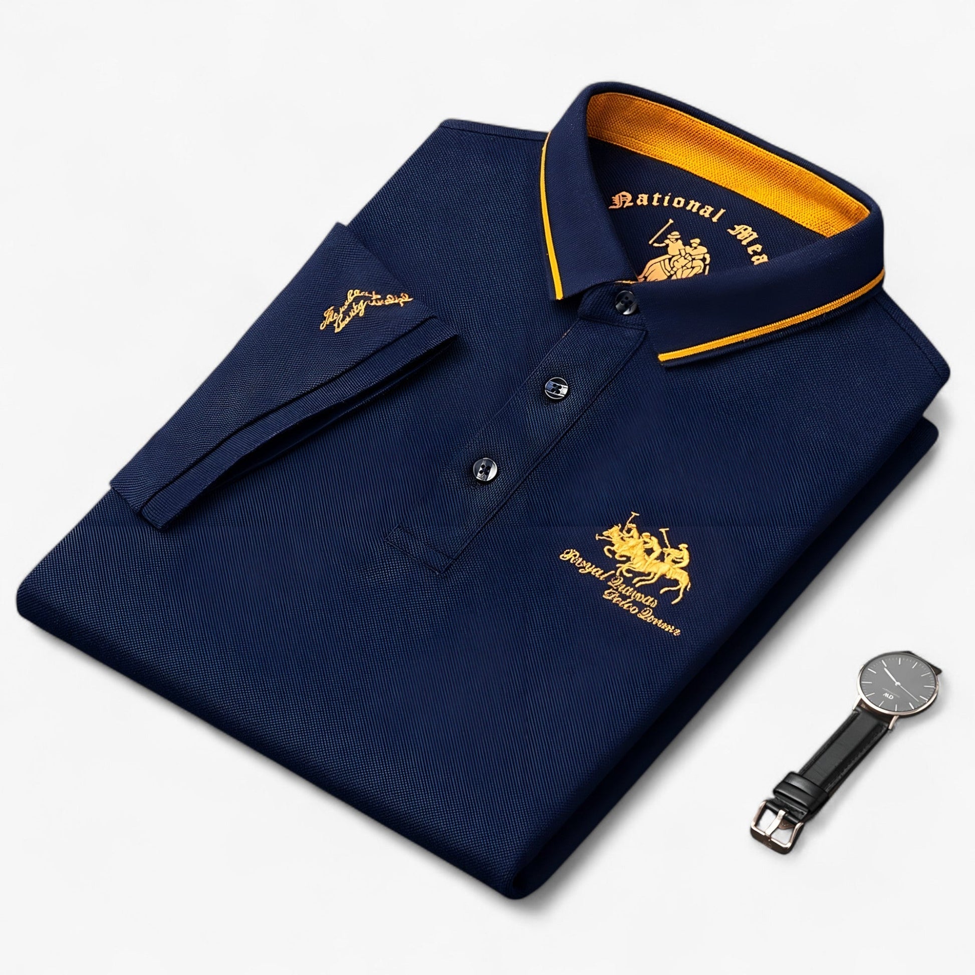 Polo Homme Noir - Respirant Coton Piqué pour Comfort Fit & Durabilité