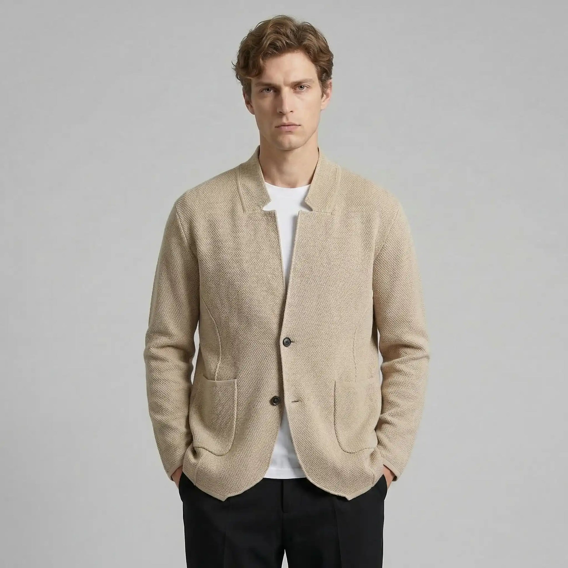 Cardigan Masculin Élégant et Pratique Mode Masculine