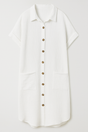Robe-chemise en coton gaufré avec boutons en coton pour femme