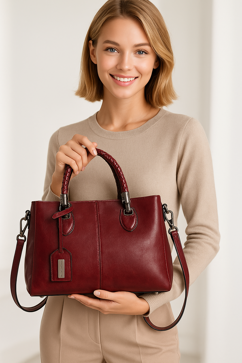 Sac Femme en cuir avec un grand espace de rangement