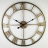 wall clock : Grande horloge murale rétro en fer dans Cuivre de Marche Lino