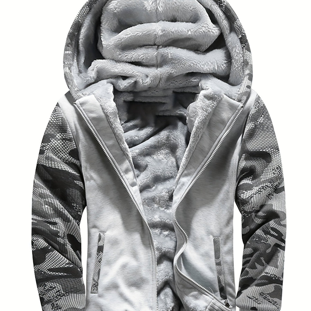 Jackets : Veste Chaude Homme à Capuche en Polaire Colorblock dans de Roselva
