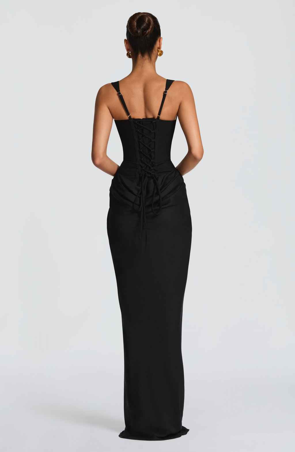 Sanduhr-Langes Kleid — Geformte Silhouette, müheloser Stil