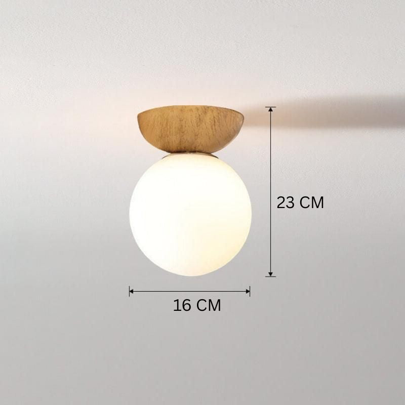 : Plafonnier Orbe Nordique Grain de Bois dans de Marche Lino