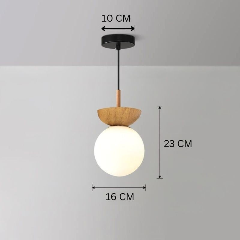 : Plafonnier Orbe Nordique Grain de Bois dans de Marche Lino