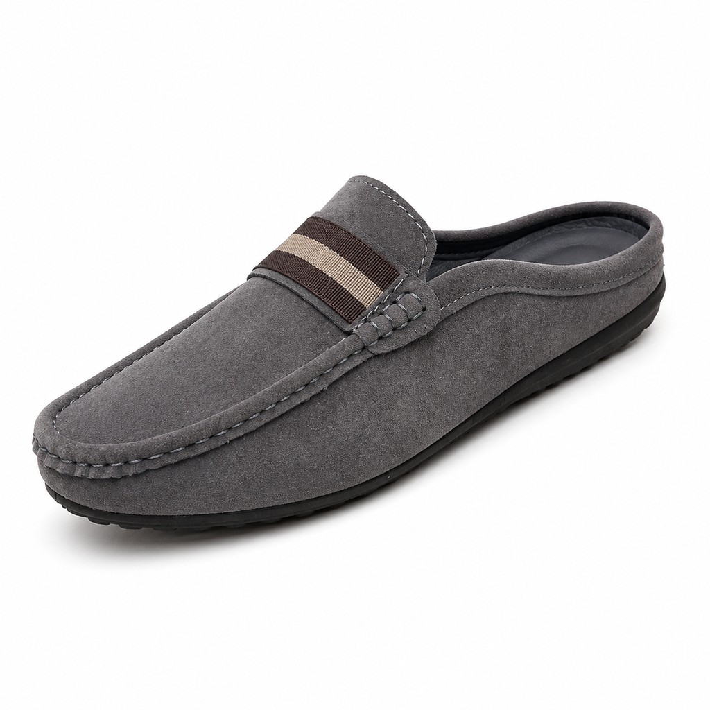 : Mocassin Homme Chic Décontracté - Confort et Légèreté Estivale dans Gris de Marche Lino