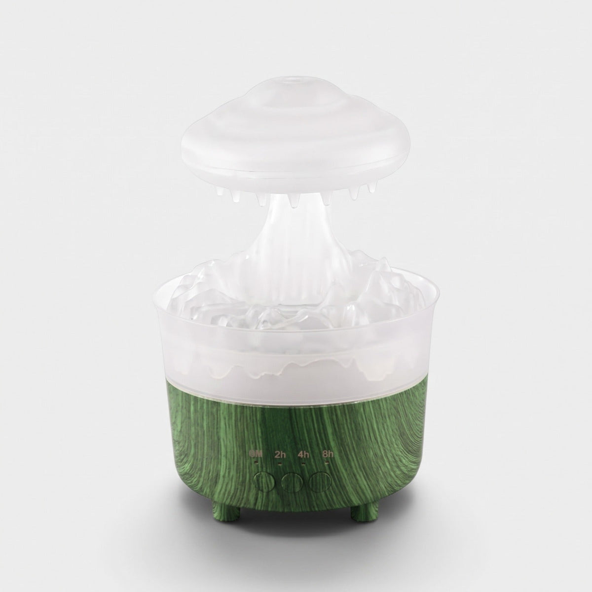 Humidifier Night Light : Lampe Humidificateur Nuage de Pluie – Lumière LED avec Son de Pluie dans Bois Vert de Marche Lino