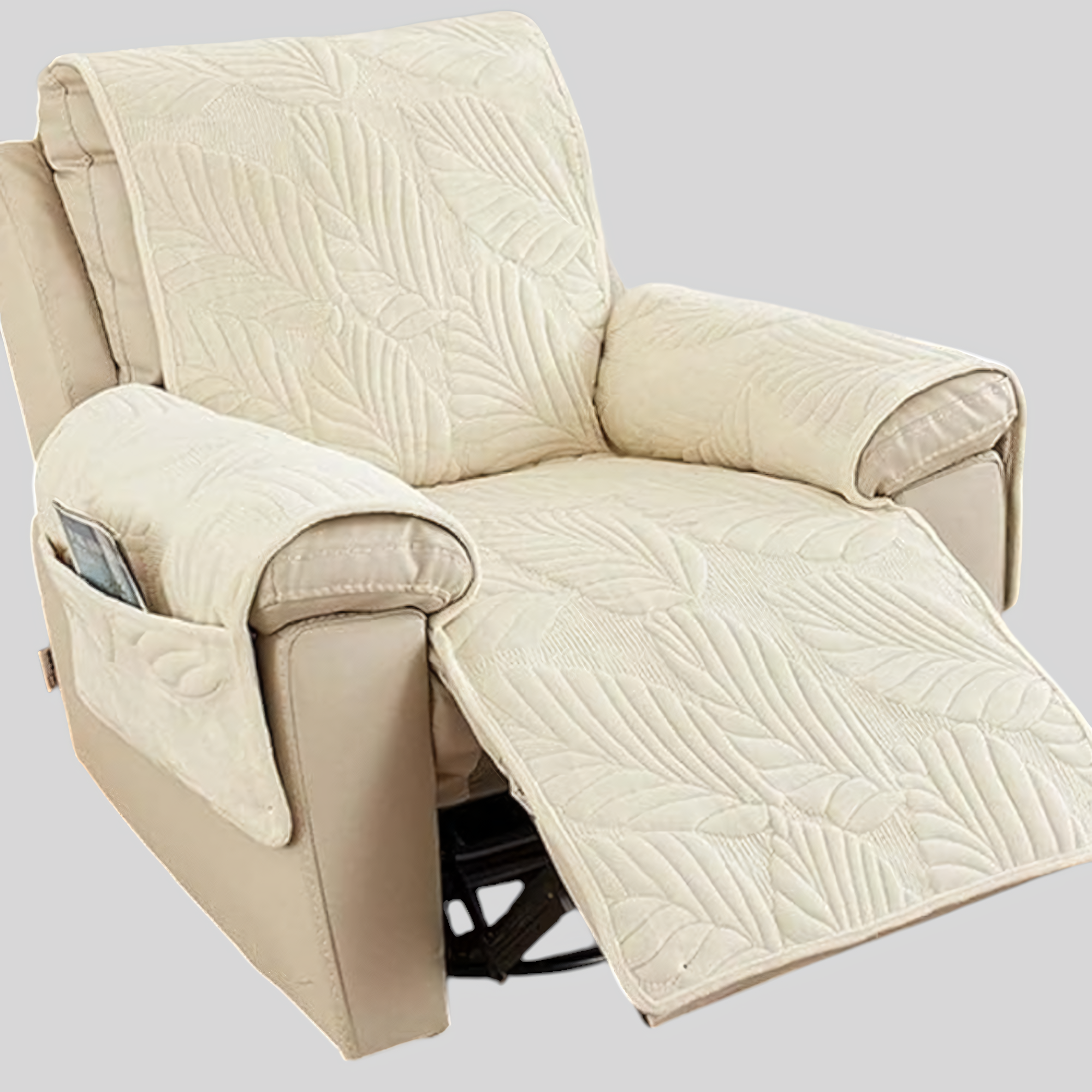 Housse relax universelle, motif feuilles, protection élégante