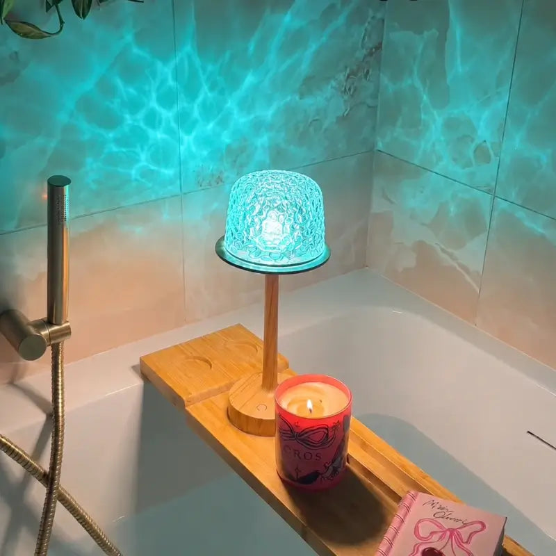 Home Decor : Lampe Aurore Boréale – Lampe de Table Ambiance 2-en-1 & Projecteur dans de Marche Lino