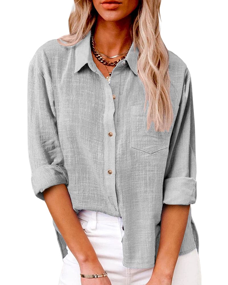Chemise Femme Coupe Décontractée - Blouse Casual Ample