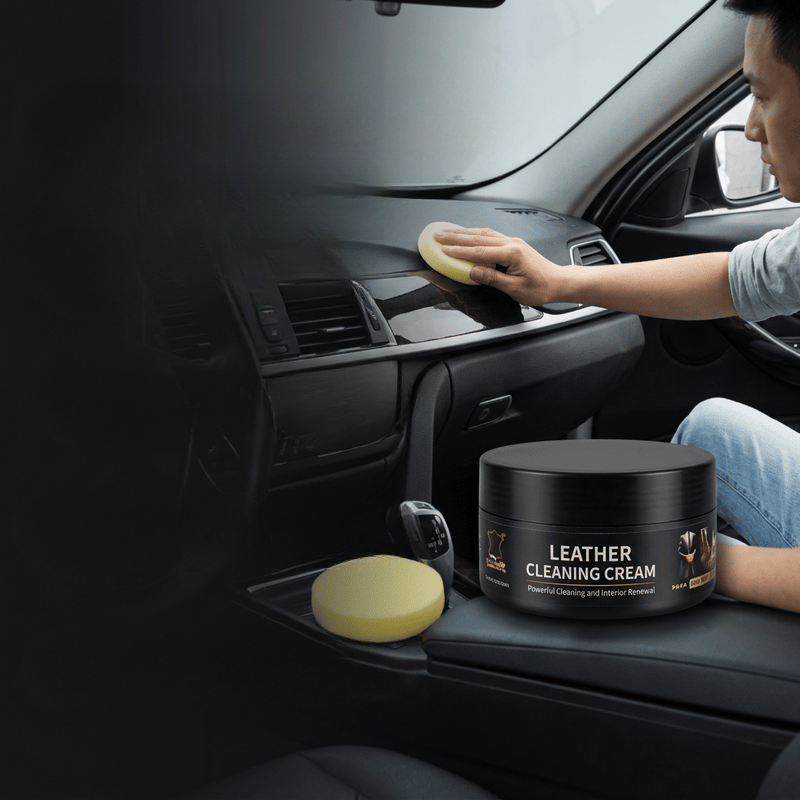 Auto – Cleaning & Care – Wax & Polish : Crème nettoyante pour cuir Intérieur de voiture - Blanc, Polyvalente et Efficace dans de Loranza