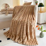 Huis en tuin > Linnengoed > Beddengoed > Dekens : Plaid Polaire Corail Texturé pour Canapé et Lit dans Marron de Roselva