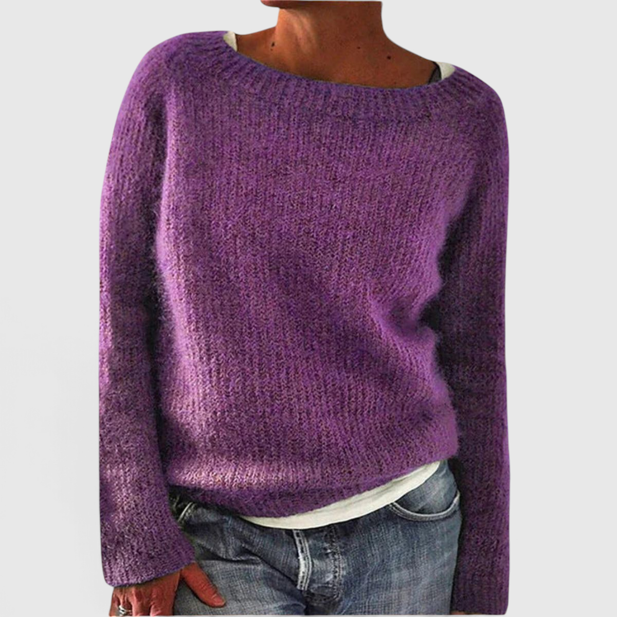 Pull en Maille Femme Coupe Décontractée - Pull Casual