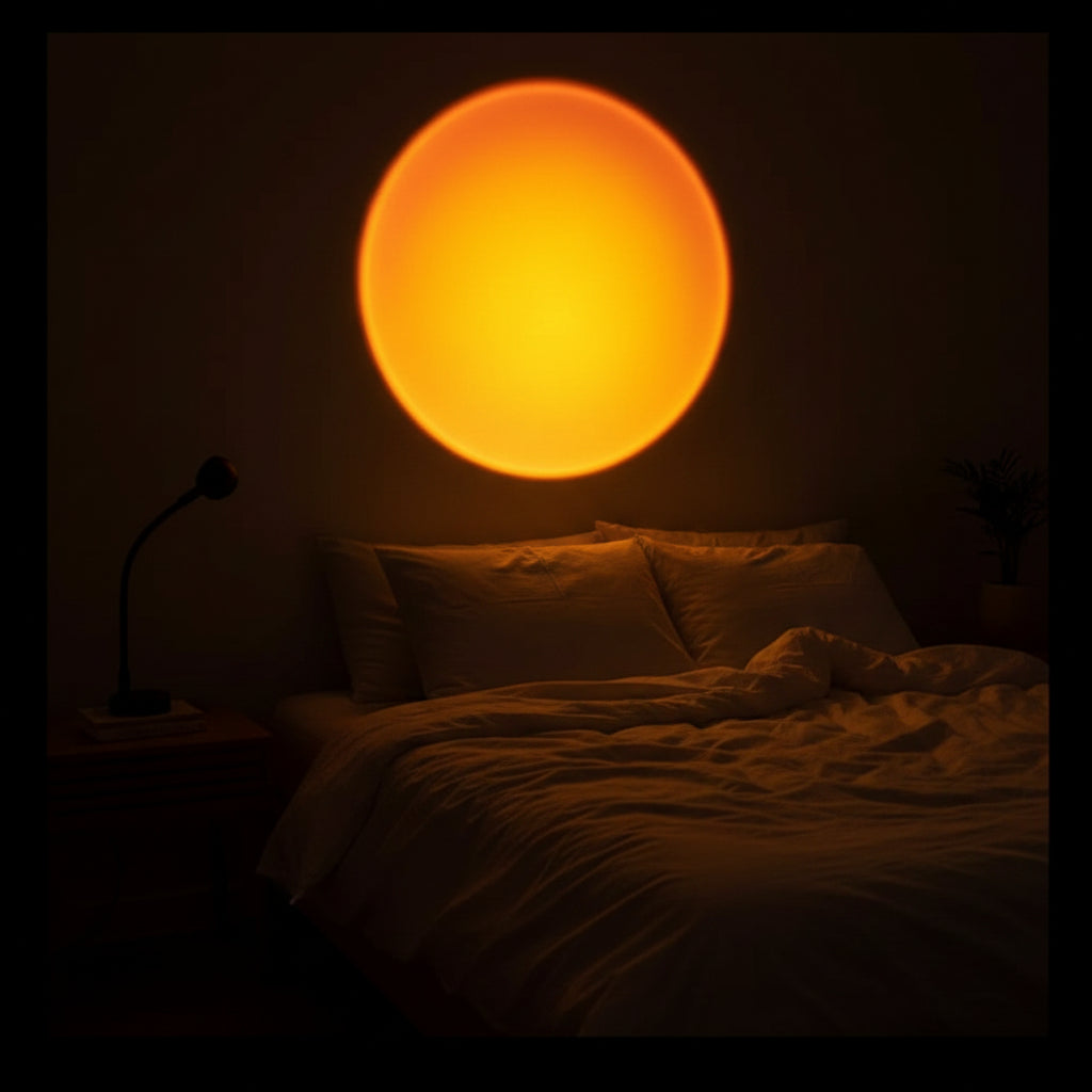 Projection Ambient Lamp : Lampe de Projection Coucher de Soleil – Lumière d'Ambiance Prisme Arc-en-Ciel dans de Marche Lino
