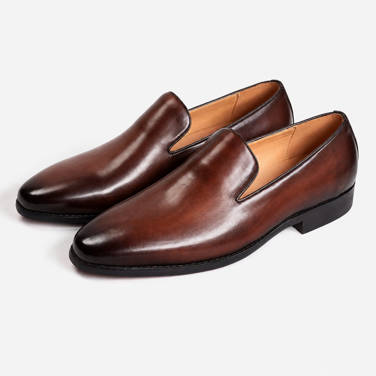 : Mocassin homme en cuir - Chaussure ville élégante et confortable dans Marron de Marche Lino